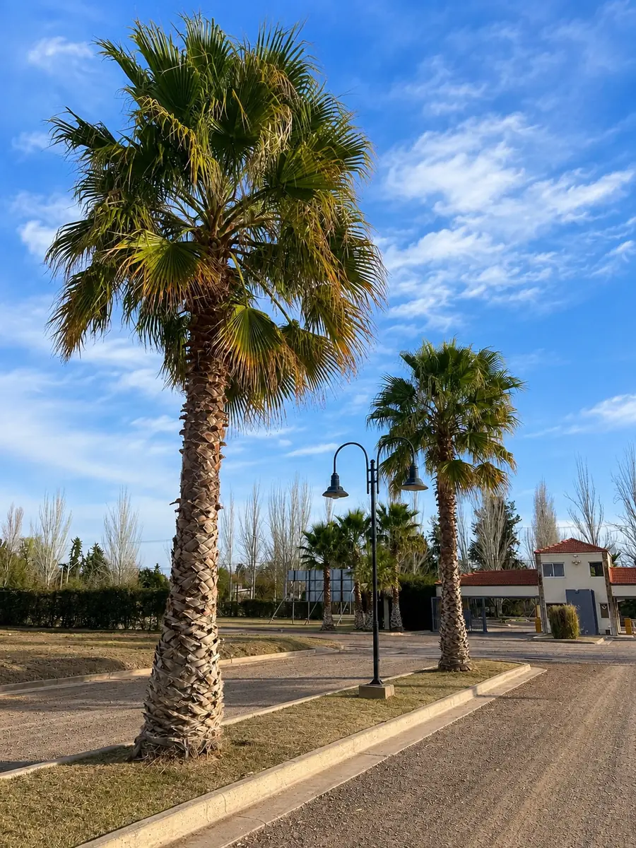 Palmera alta junto a la garita
